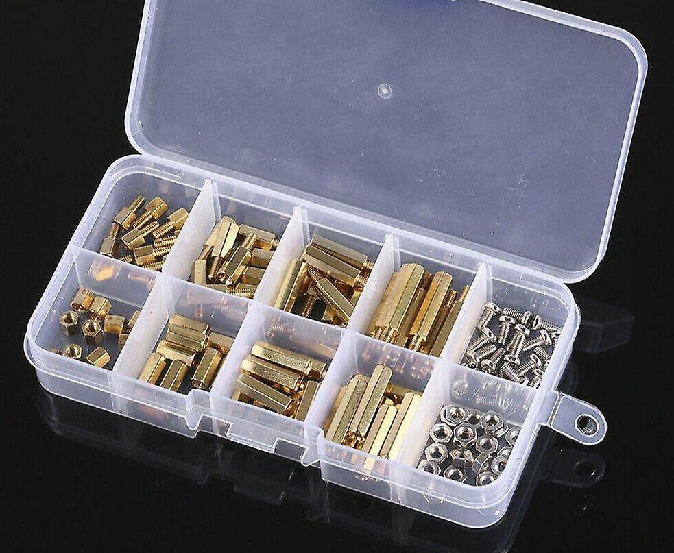 Slowmoose M3 Brass Standoff Spacer, Hex Screws-nut Assortment Kit