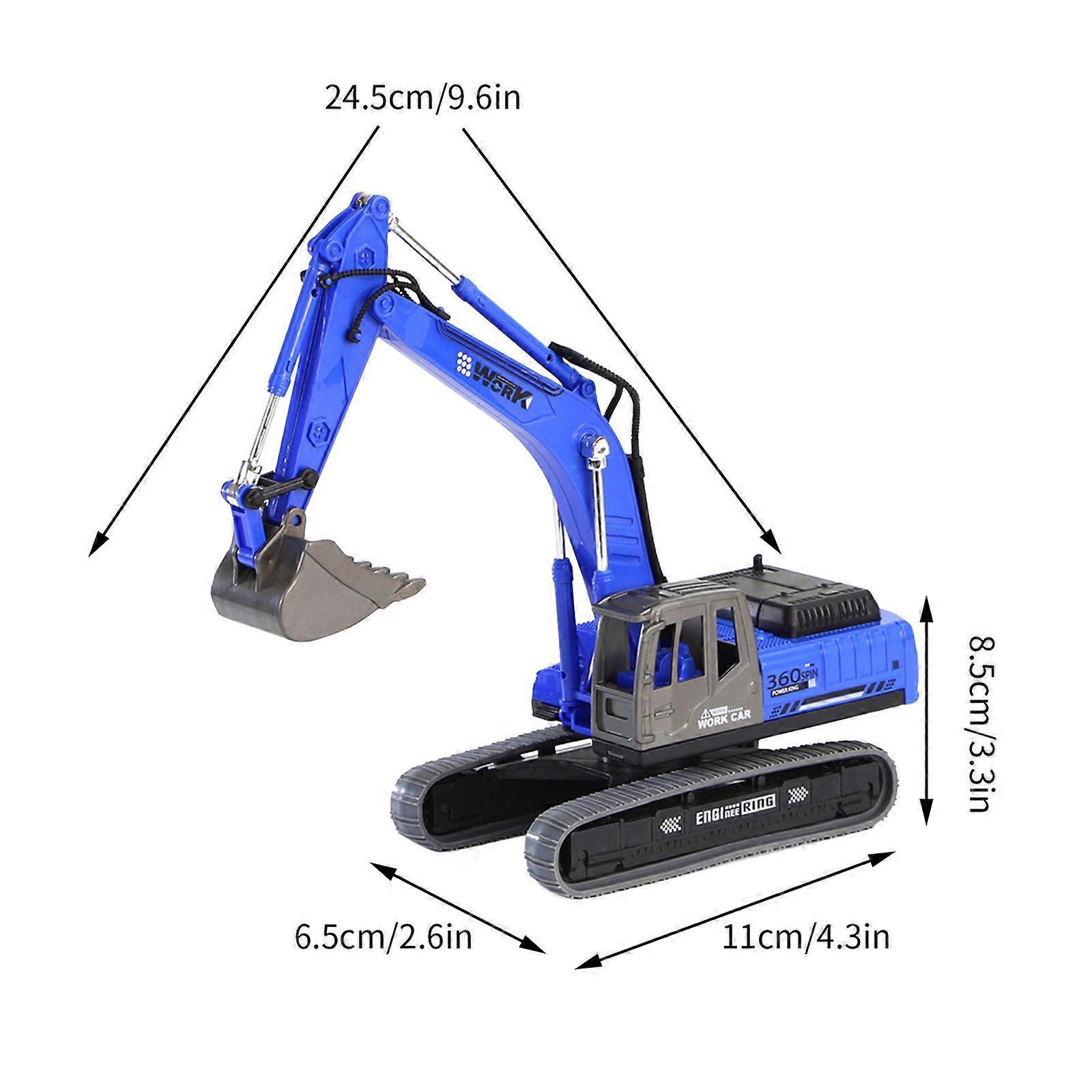 Taishh Children Toy Car Excavator Model Toy Engineering Car Toy Car Simulation Ornament Excavator Engineering Diecast Set Dark Blue