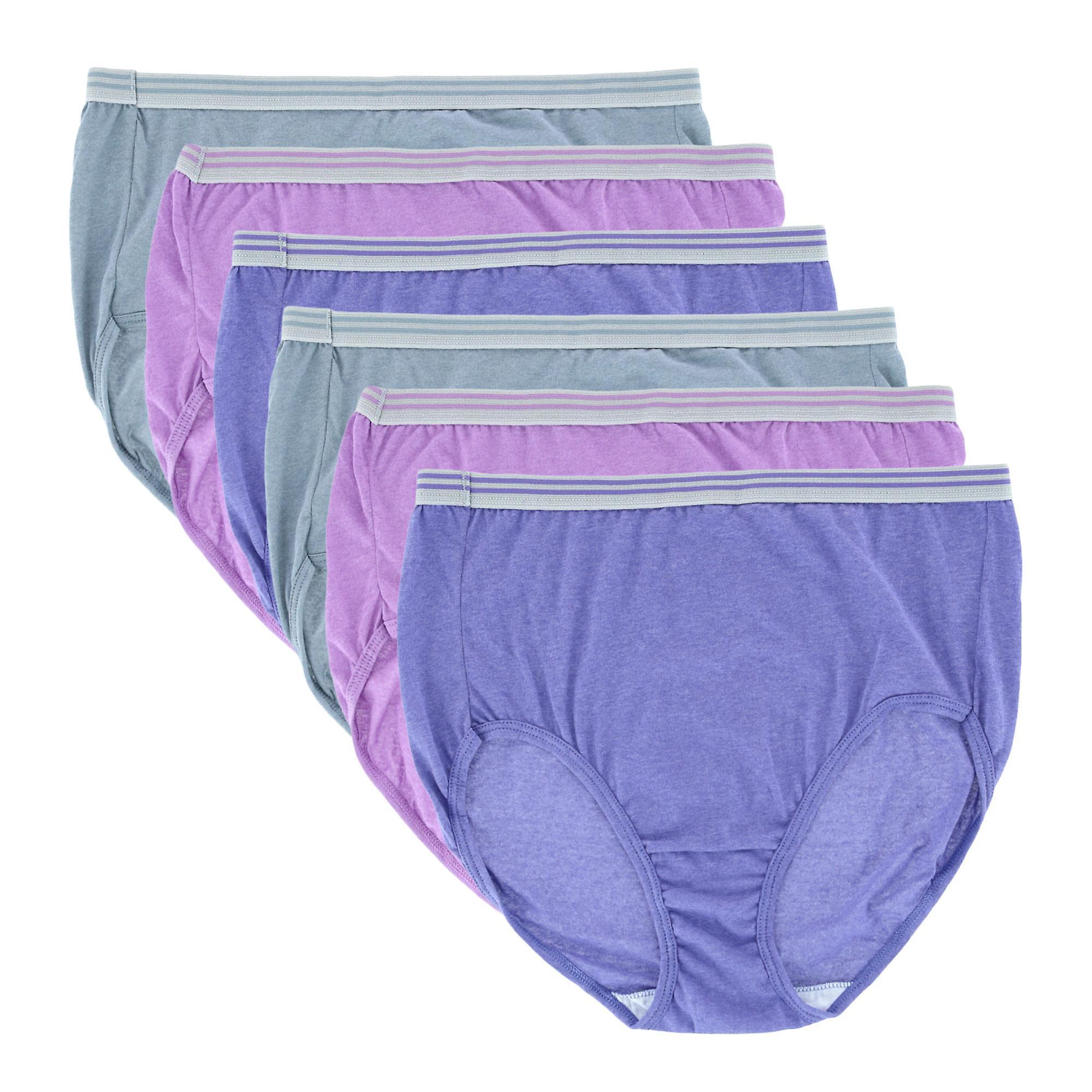 Fruit of the Loom  Fit For Me Brief Underwear (6 Pack) (Women's Plus) Assorted 10