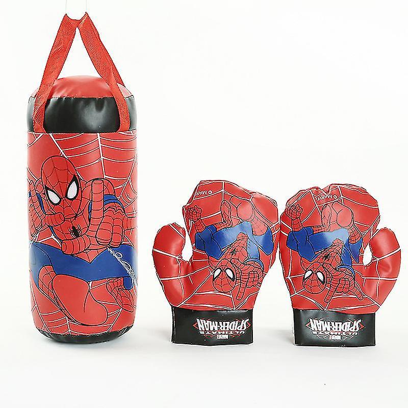 Jsyg Spiderman Kids Figure Toy Gloves Sandbag Suit Birthday Gifts Boxing Outdoor Spor Red 1Set