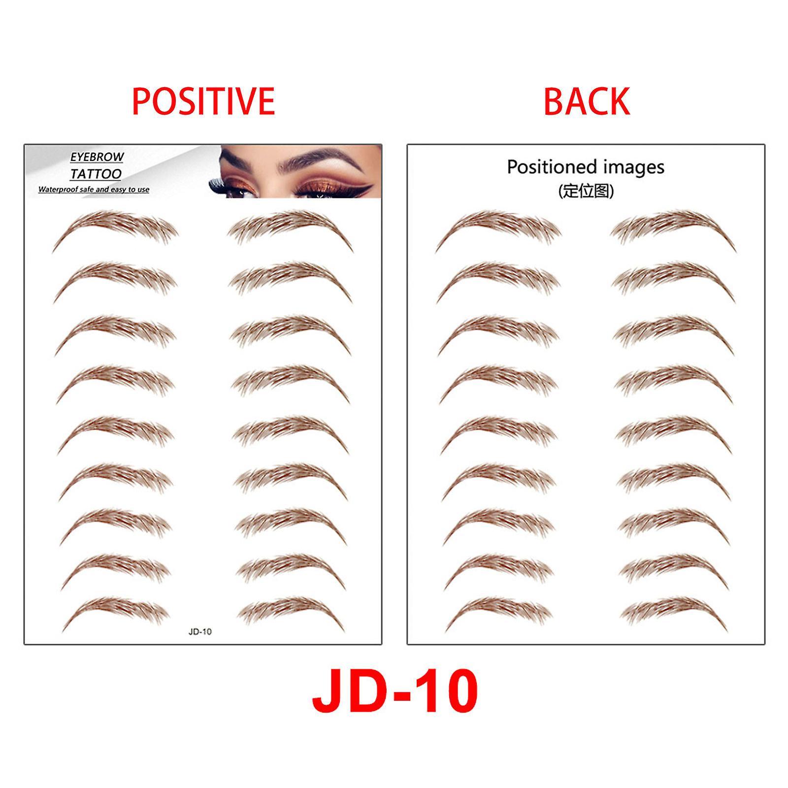 Gaoguan 6D Imitation Eyebrow Tattoos Sticker Disposable Eyebrow Sticker Brown B