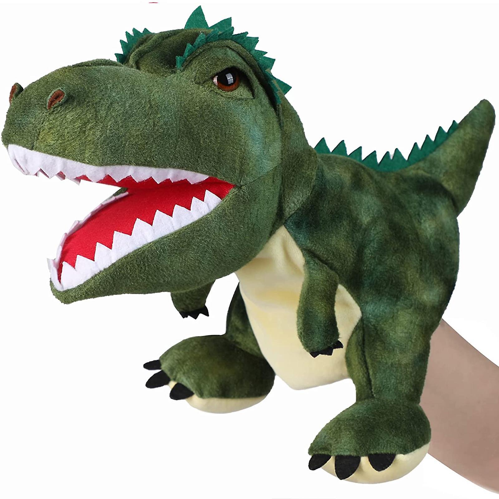 Ofocase Plush Dinosaur Hand Puppet With Open Movable Mouth For Imaginative Play, Role Play, Interactive Toy Birthday Gift For Kids Tyrannosaurus rex