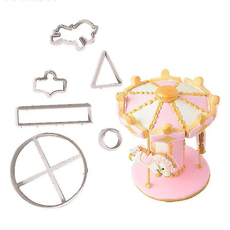 Manchalk Carousel Cookie Cutter Fondant Cake Decorating Tools Biscuits Cutter Mold