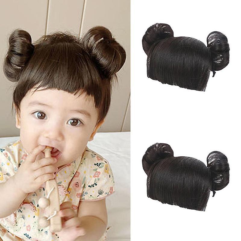 He Fei Mao Qiang Dian Zi Shang Wu You Xian Gong Si Baby Wig Braid Hairband wig for kids baby headband baby hair Children Fake Bangs HFMQV One Size