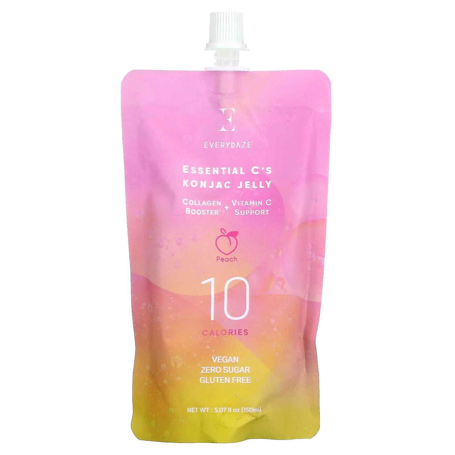 Everydaze, Essential C's Konjac Jelly, Peach, 5.07 fl oz (150 ml)