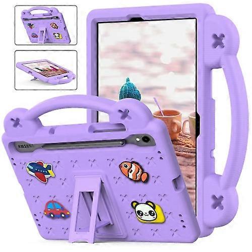 Mycase For Samsung Galaxy Tab S9 FE / X510N Handle Kickstand Children EVA Shockproof Tablet Case Light Purple