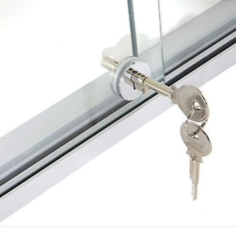 Jnnjv Glass Door Lock. Sliding Door Lock. Round Glass Lock. Movable Door Lock Jewelry Cabinet Lock Glass Lock3-7mm - Jnlgv