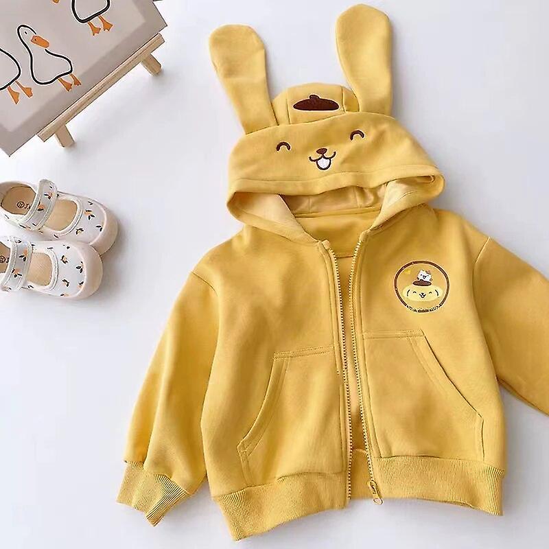 Aionyaaa Sanrio Kawaii My Melody Coat Kuromi Cinnamoroll Pompompurin Kids Cartoon Cute Print Hooded Sweatshirt Ins Sweet Fashion Top 140cm