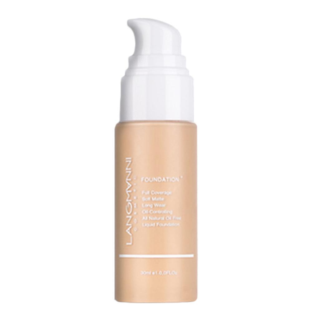 Realove Langmanni Waterproof Whitening Full Coverage Liquid Foundation Face Concealer 6#