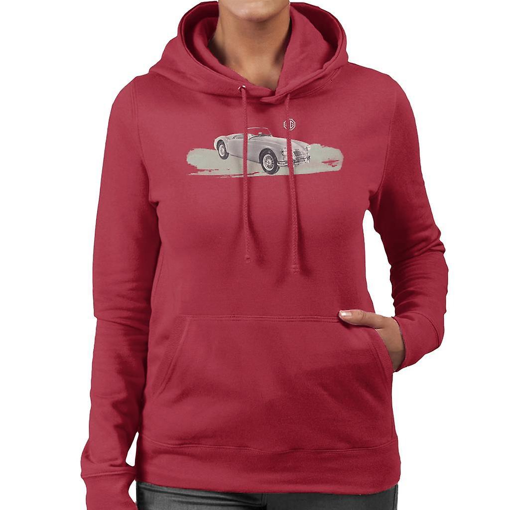 MG The Completely New MGA British Motor Heritage Women's Hooded Sweatshirt Cherry Red X-Large