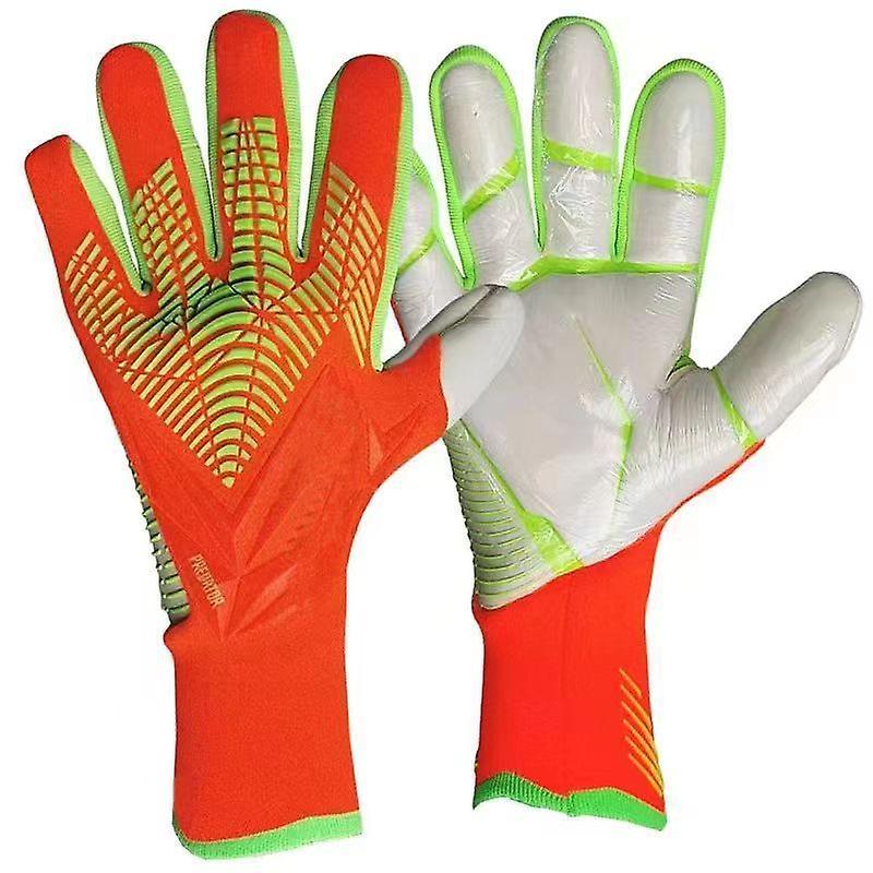 Sunset Goalkeeper Gloves For Kids Adult, Non-slip Latex Soccer Goalie Gloves Orange Color 6