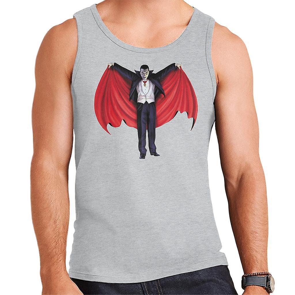 Dracula Cape Full Men's Vest Heather Grey Small