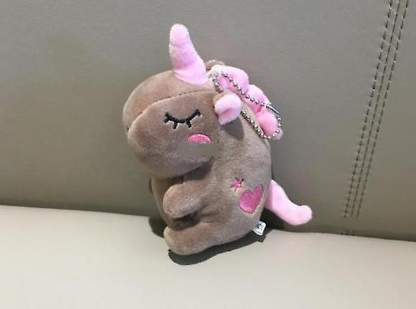 Slowmoose Unicorn Design, Stuffed And Plush Toy Key Chain GRAY