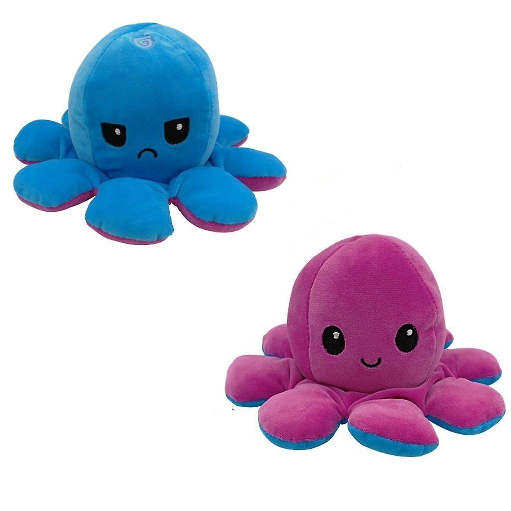 Slowmoose Reversible Octopus Shape, Stuffed Plush And Soft Doll Dark Blue Dark Purple 1