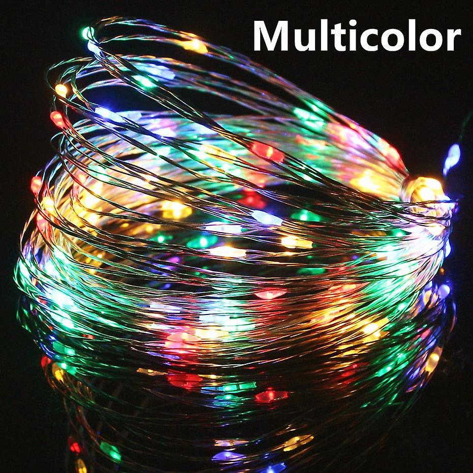 Slowmoose Dc 5v Usb Led String, Silver Wire, Waterproof - Fairy Light Garland Multicolor 20M 200LEDs