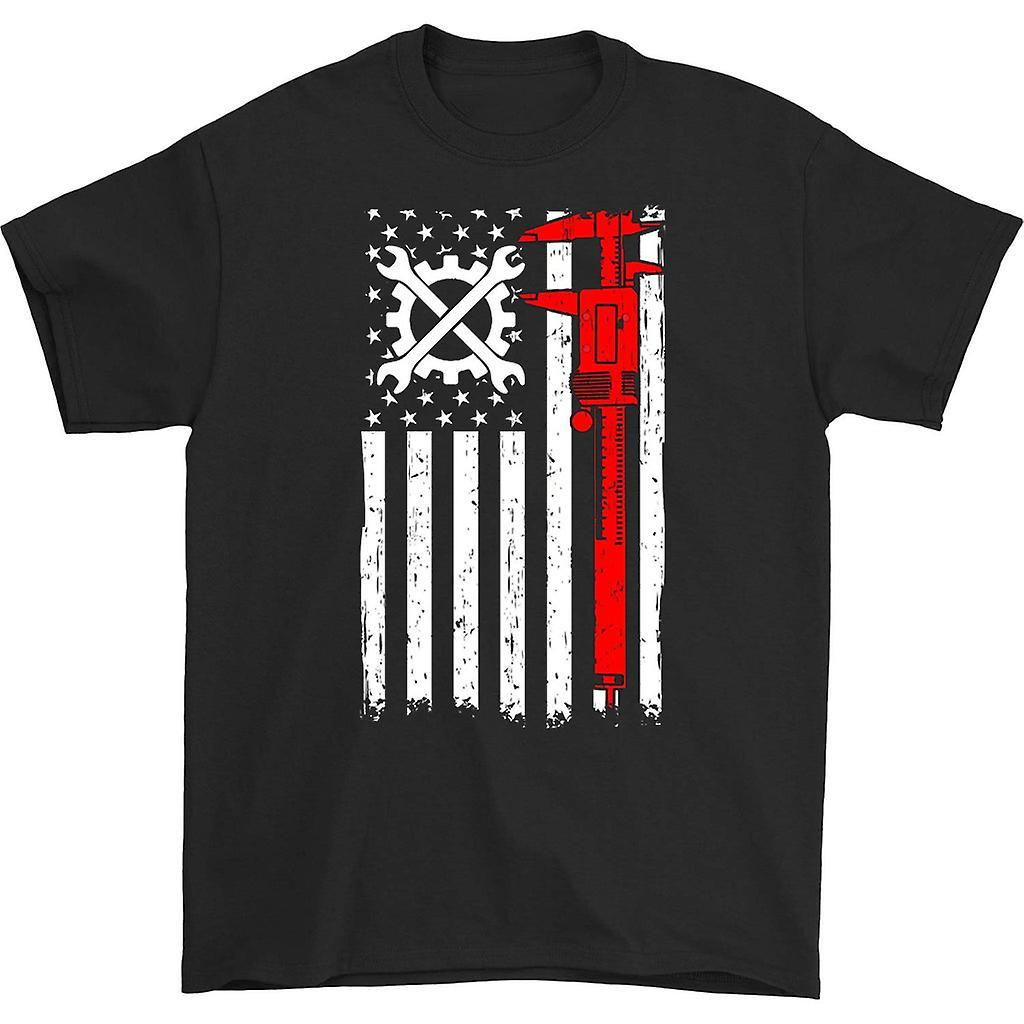 HISHARK Machinist flag tools t-shirt Black XXL