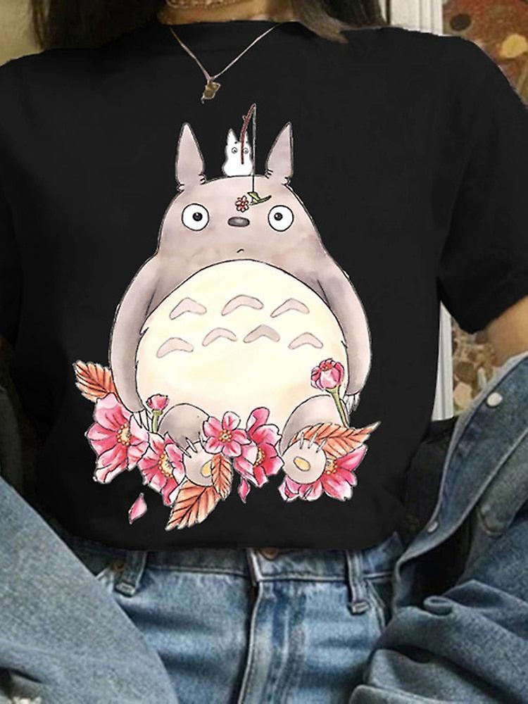 Shirts & Tops Totoro Studio Ghibli Harajuku Kawaii T Shirt Women Ullzang Miyazaki Hayao Tshirt Funny Cartoon T-shirt Cute Anime Top Tee Female Blac...