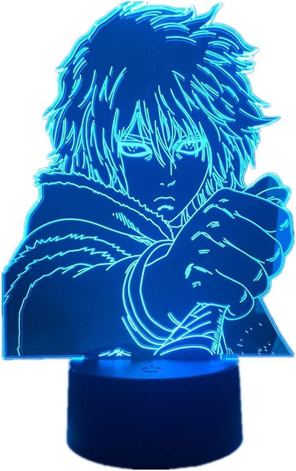 Xcy Anime Led Lights Manga Thorfinn Karlsefni Figure 3D Optical Illusion Lamp Bithday Christmas Gifts 7/16 Color Remote Control Touch Switch