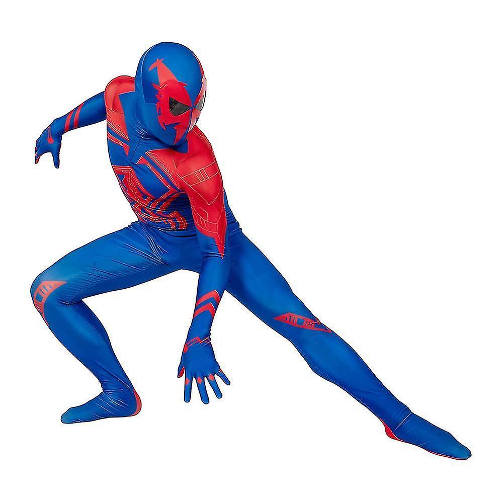 Spiderman 2099 Cosplay Costume Miguel O'hara Jumpsuit For Adults Kids Halloween Fancy Dress Carnival Costume Whbyv 130cm