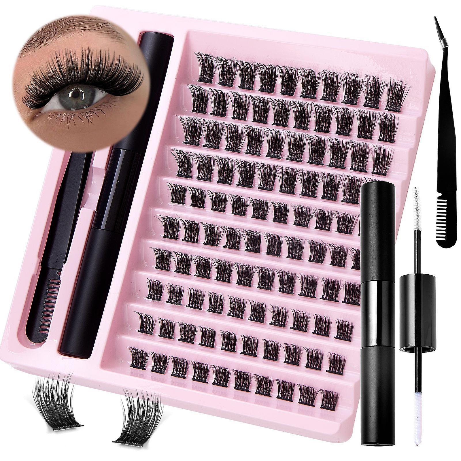 Kakanwo Large Capacity Single Cluster Fake Eyelash Set As Show Free Size