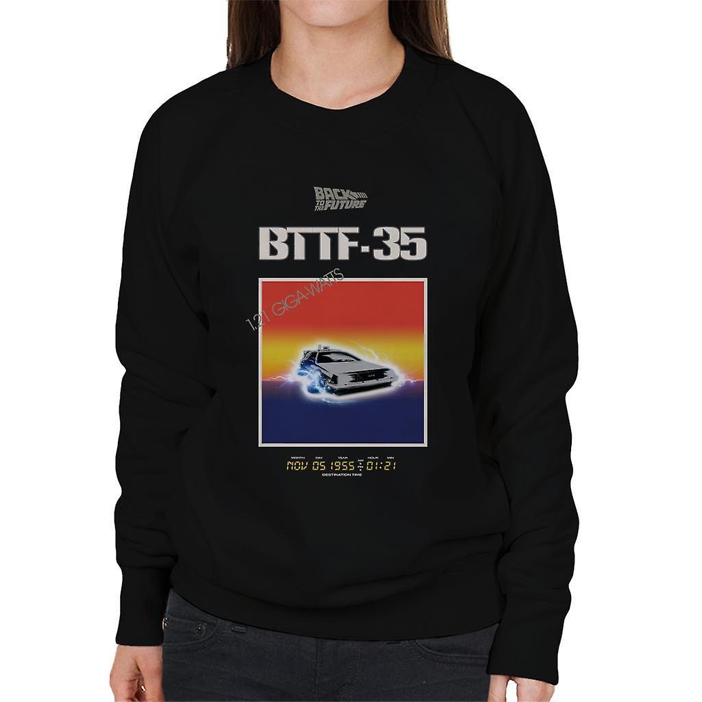 Back to the Future 35th Anniversary Sunset Women's Sweatshirt Black X-Large