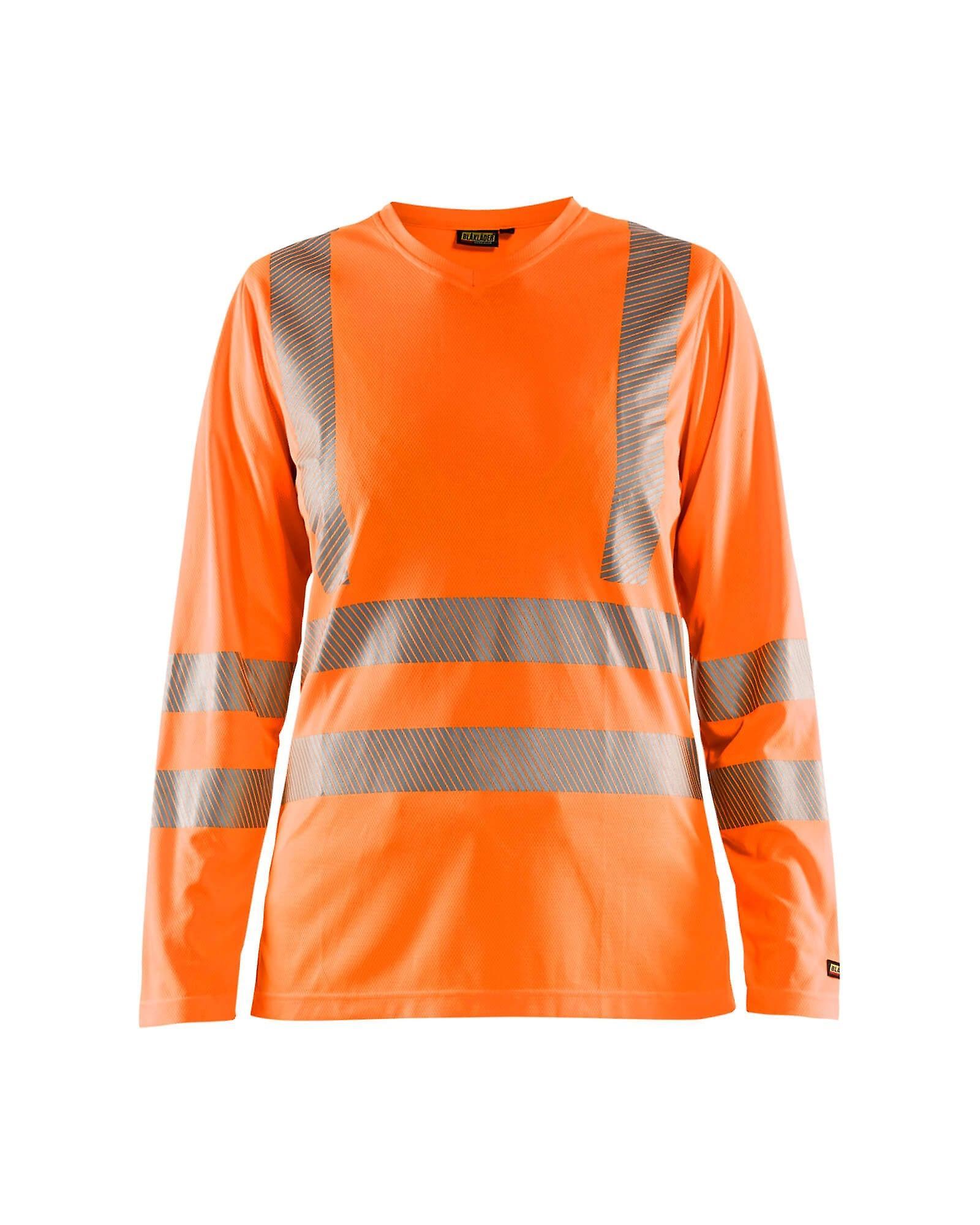 Blaklader 3485 hi-vis long-sleeve t-shirt - womens (34851013) Orange Xs