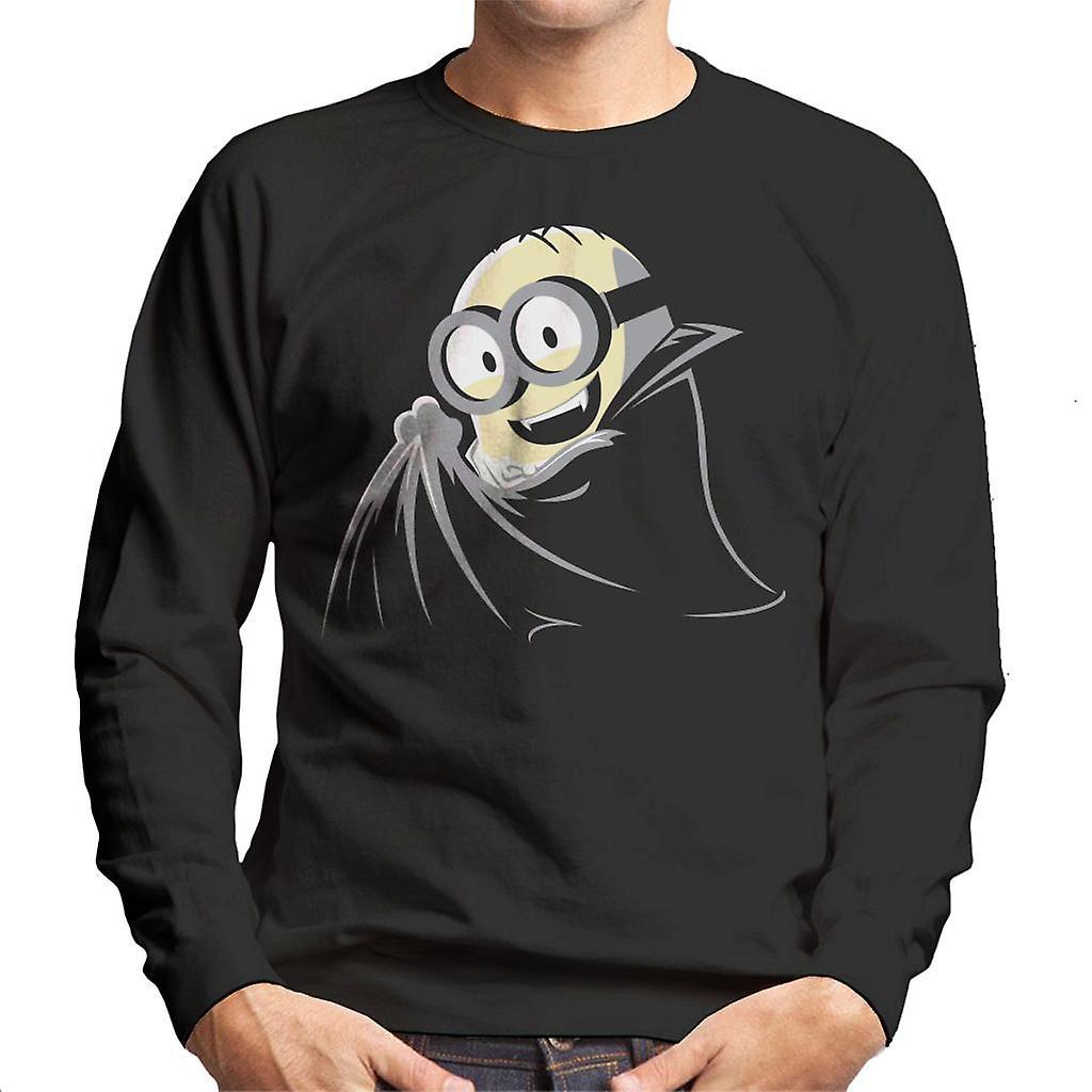 Despicable Me Dave The Minion Dressed As A Vampire Men's Sweatshirt Black Medium