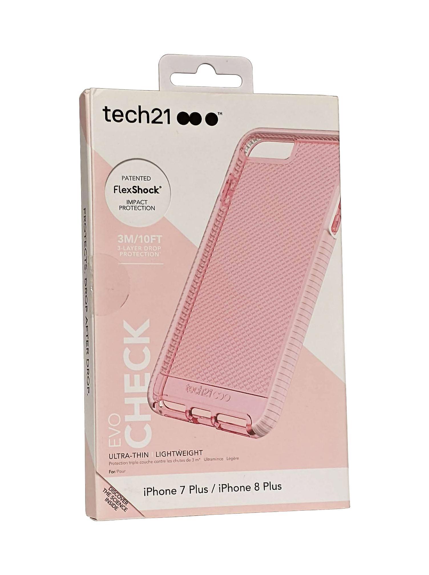 Tech 21 Tech21 Evo Check FlexShock Case for iPhone 8 Plus, iPhone 7 Plus - Light Rose/White