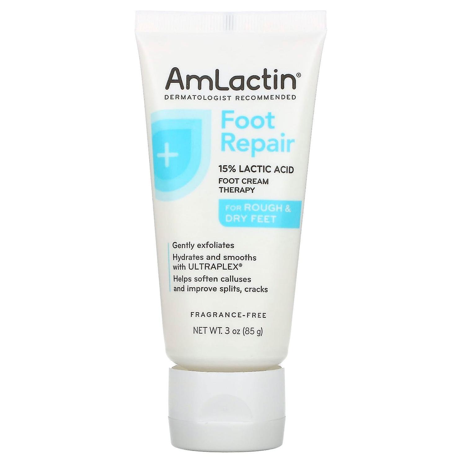 Amlactin, Foot Repair, Fragrance-Free, 3 Oz (85 g)