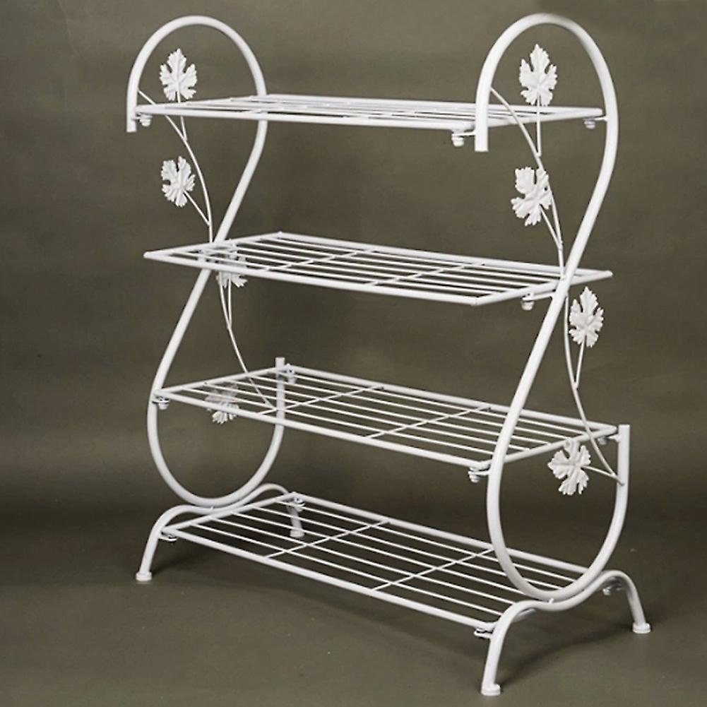 Living And Home 4 Tier Metal Shoe Storage Rack