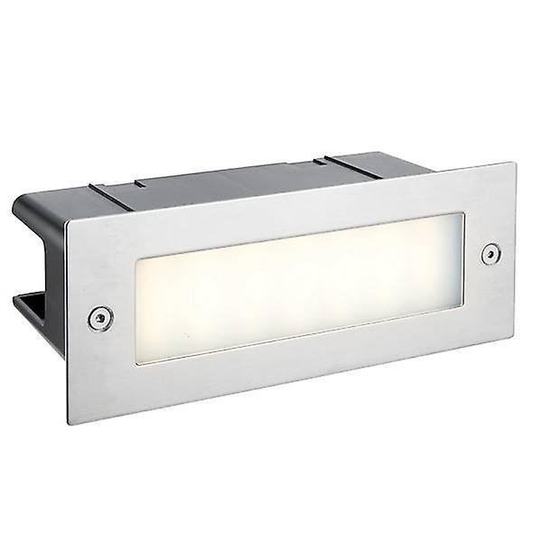 Saxby Lighting Seina Integrated LED Outdoor Recessed Light Marine Grade Brushed Stainless Steel, Frosted IP44