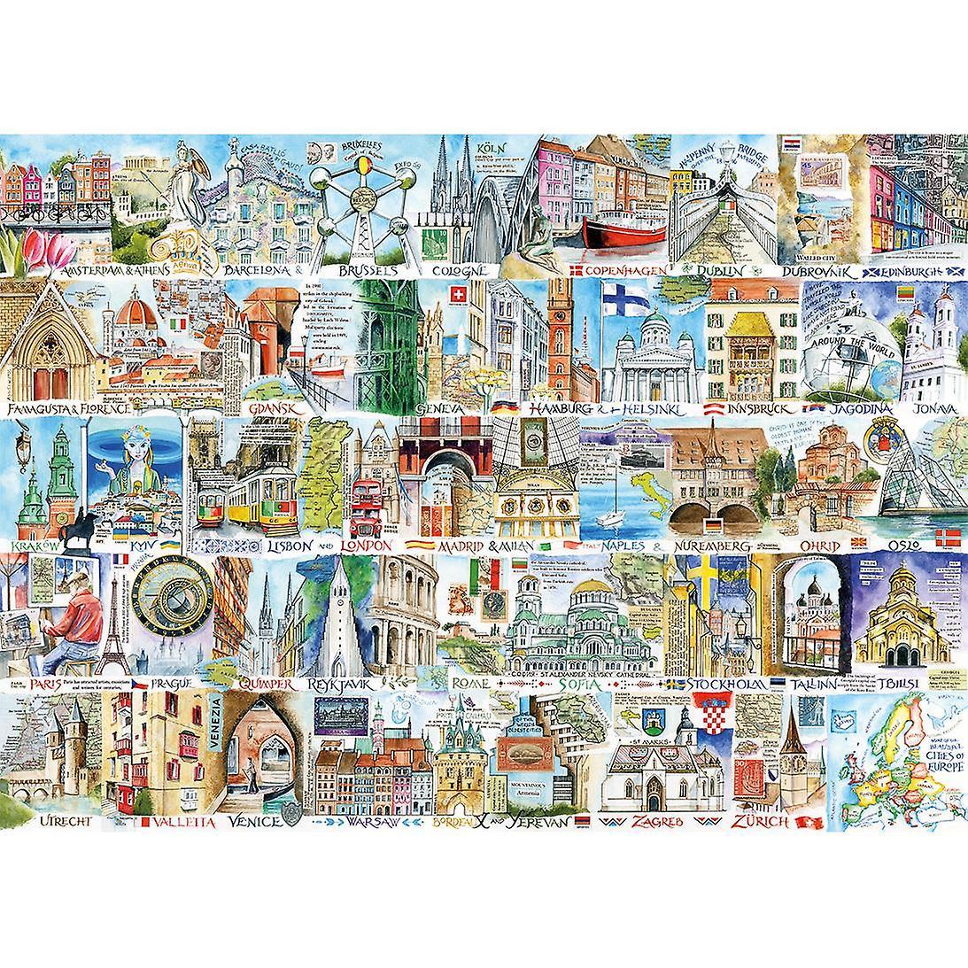 Gibsons Games Gibsons Sights & Sounds of Europe Jigsaw Puzzle (1000 Pieces)