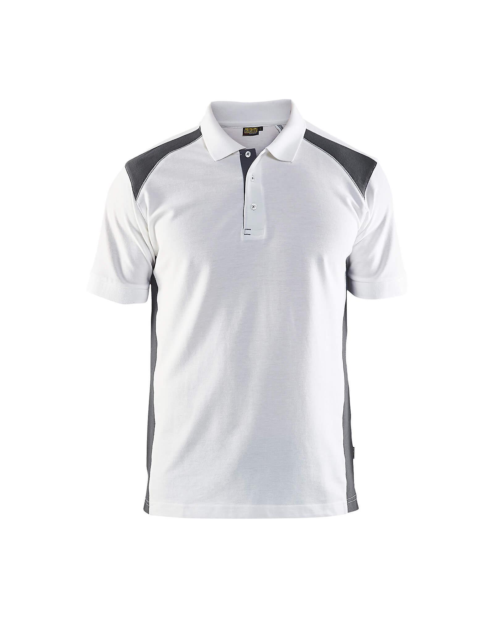 Blaklader 3324 work polo shirt - mens (33241050) - (colours 2 of 2) White/dark grey L