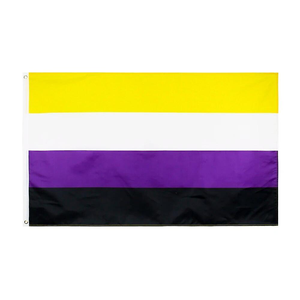 Scitoo Flagcore 3x5fts 90x150cm Nb Pride Genderqueer Gq Gender Identity Nonbinary Non-binary Flag For Decoration 90 x 150cm