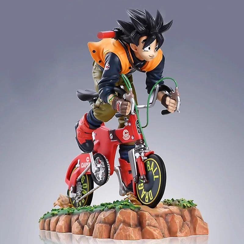 Ninesun 20cm Goku Dragon Ball Figures GK Son Goku Cycling Action Figures PVC Anime Collectible Model Toys Birthday Ornamen Doll Gifts without box