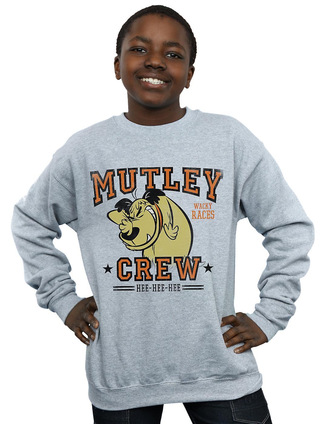 Absolute Cult Wacky Races Boys Mutley Crew Sweatshirt Black 7-8 Years