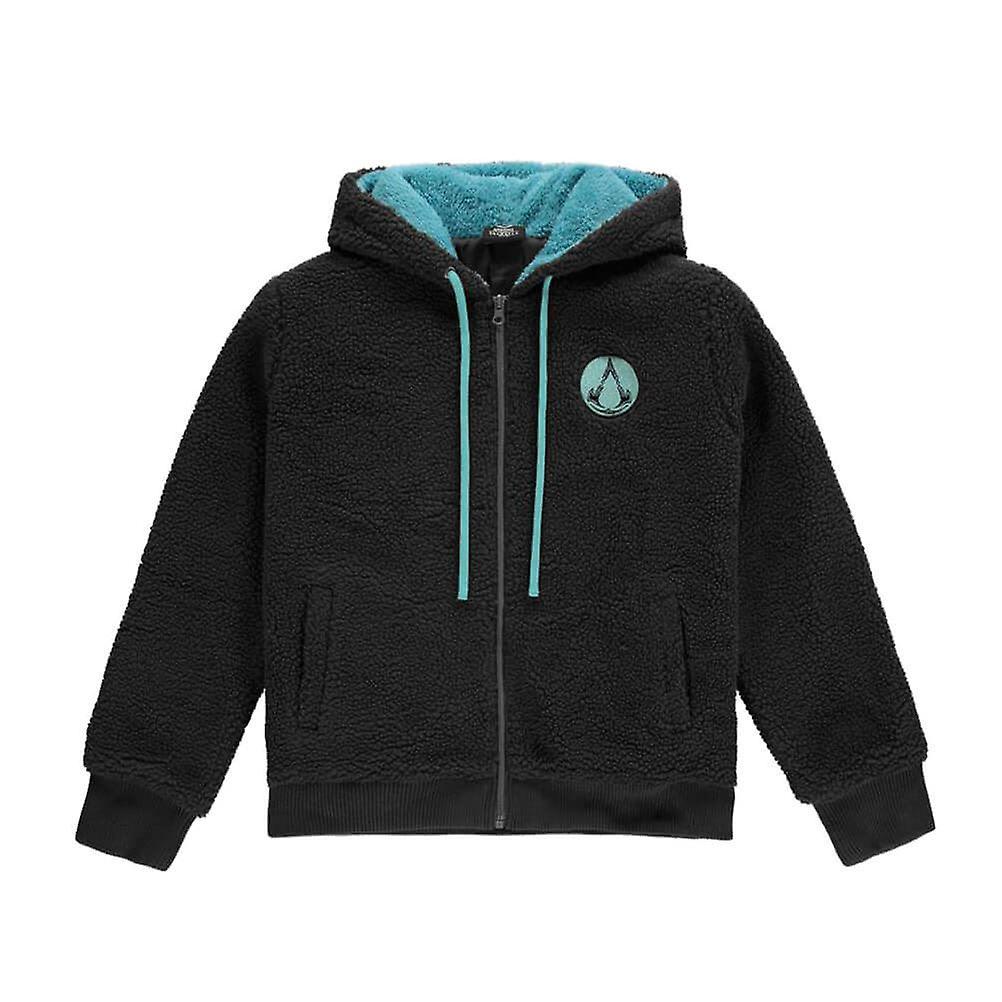 Women's Assassin's Creed Valhalla Teddy Hoodie black/blue Small