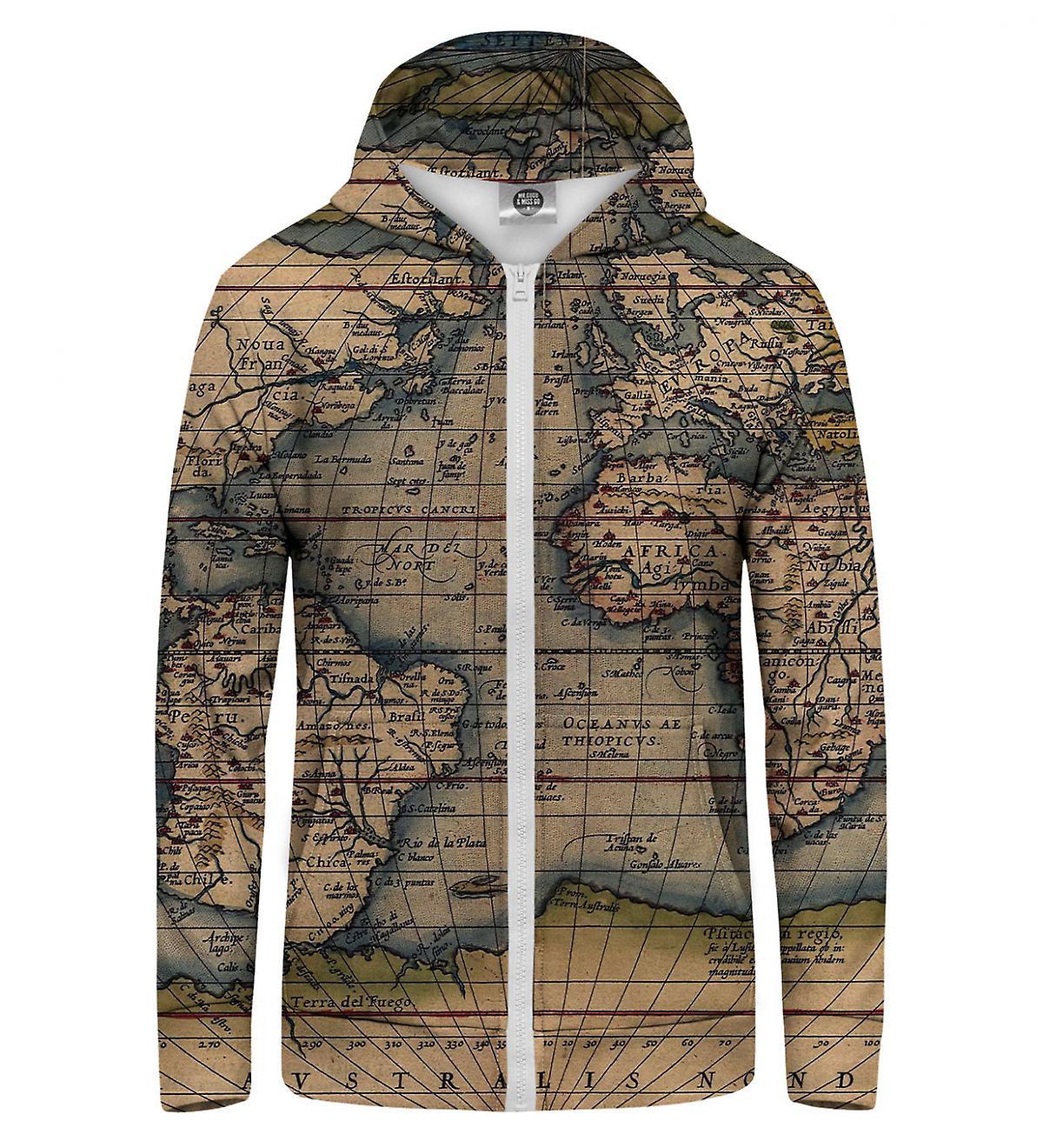 Mr Gugu & Miss Go Mr. GUGU & Miss GO Map Zip Up Hoodie beige 2XL