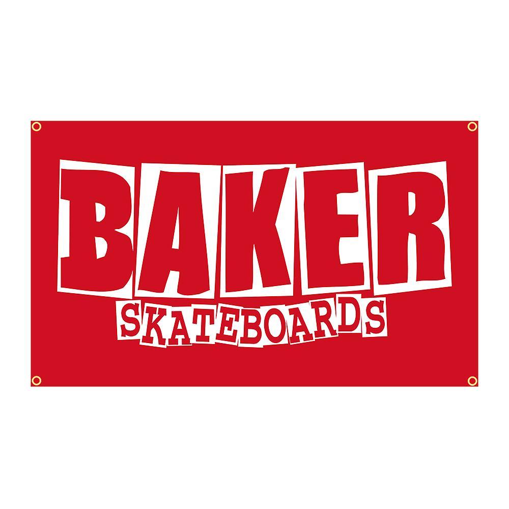 Redkid 90x150cm Bakers Skateboard Flag Polyester Printed Skate Banner Park Or Outdoor For Decoration 4 Holes In 4 Corners 60 x 90cm