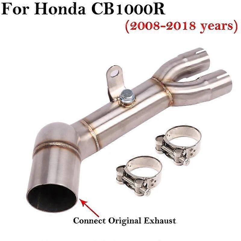 Jimonzi For Honda CB1000R 2008 - 2018 Motorcycle Exhaust Escape Modified Middle Link Pipe Catalyst Delete Eliminator Enhanced