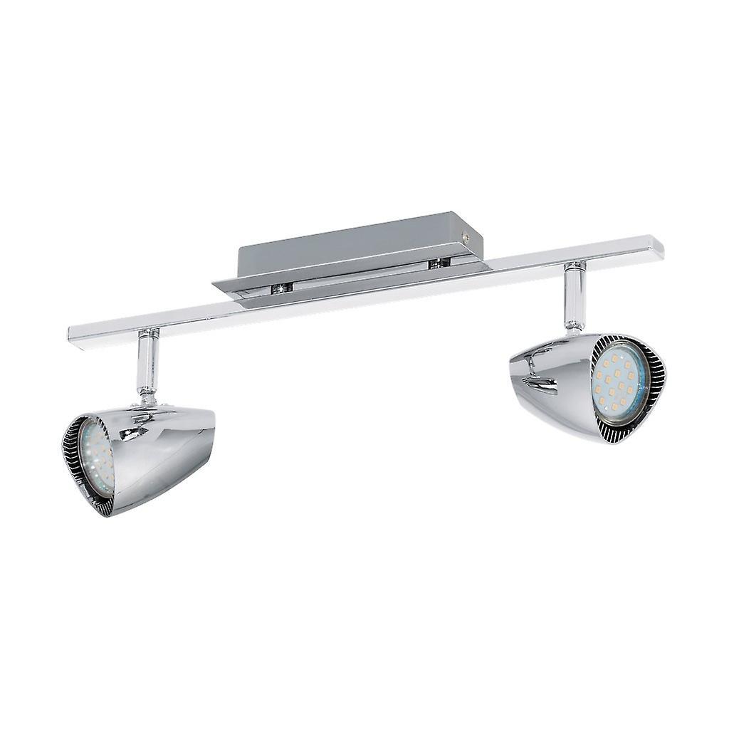 Eglo Lighting Corbera 2 Light Twin Retro Spotlight Chrome, GU10