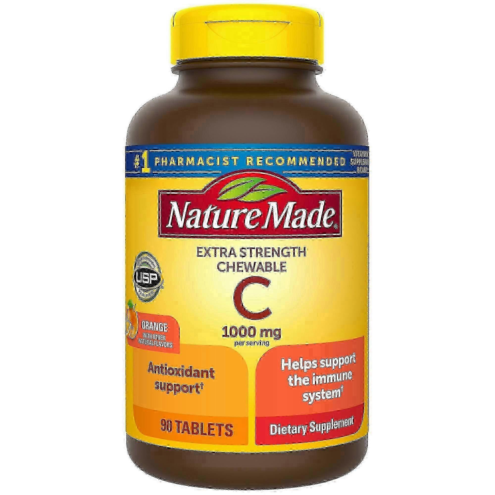 Nature Made Extra Strength Chewable Vitamin C 1000 Mg Tablets, 90 Ea