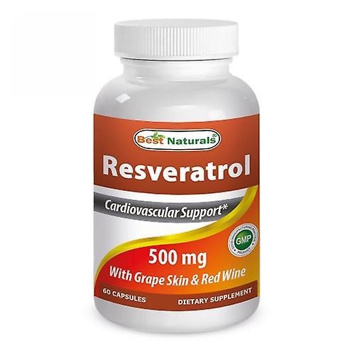 Best Naturals Resveratrol,500 mg ,60 Caps (Pack of 1)