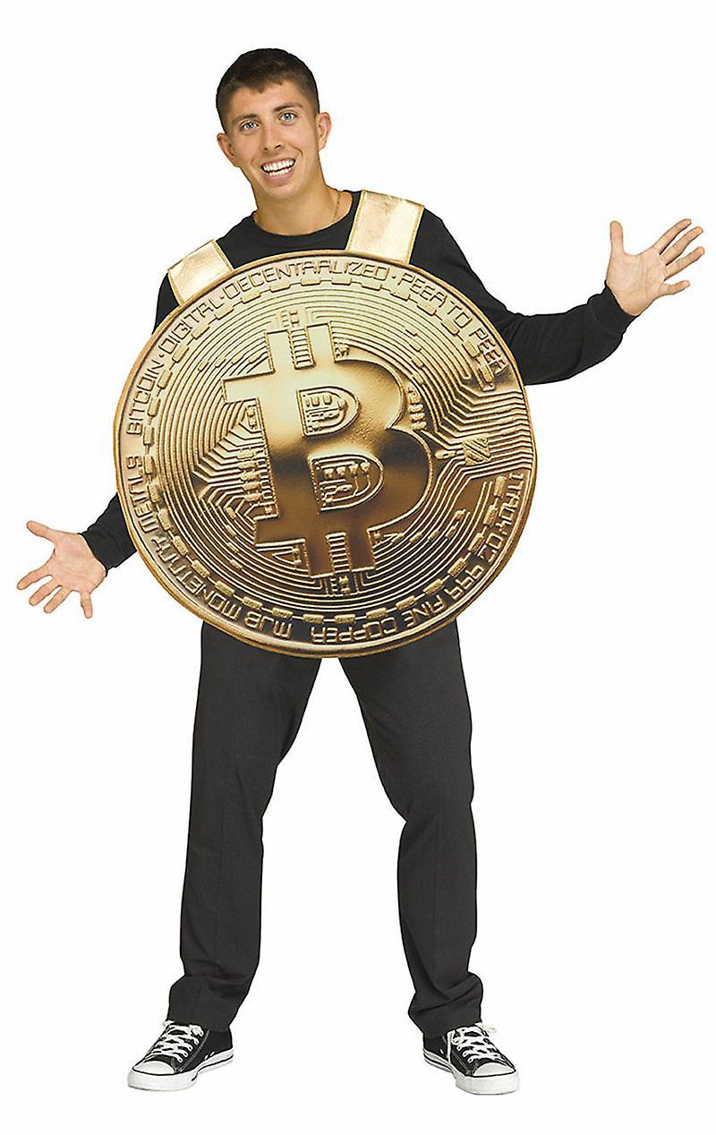 Palmer Agencies Adult Bitcoin Novelty Fancy Dress Costume Gold One Size