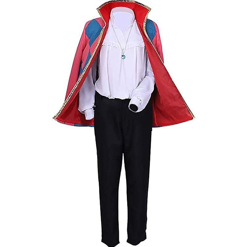 Baiyis Howl's Moving Castle Howl Cosplay Costume Men's Anime Uniform Set Halloween Carnival Costume 3XL