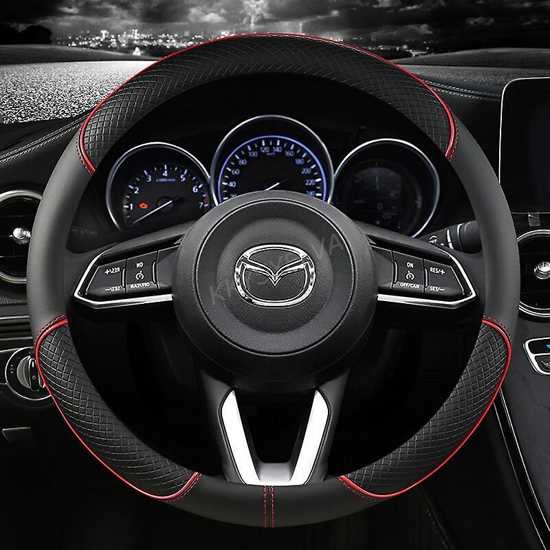 Microfiber Leather Car Steering Wheel Cover For Cx-3 Cx-4 Cx-5 Cx-7 Cx-9 Mazda 3 Axela 6 Gh Gj Demio Anti-slip Auto Accessories Vehicle Steering Wh...