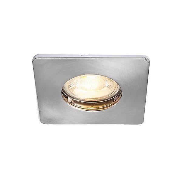 Saxby Lighting Speculo LED Fire Rated 1 Light Bathroom Recessed Downlight Brushed Chrome Plate, Glass IP65