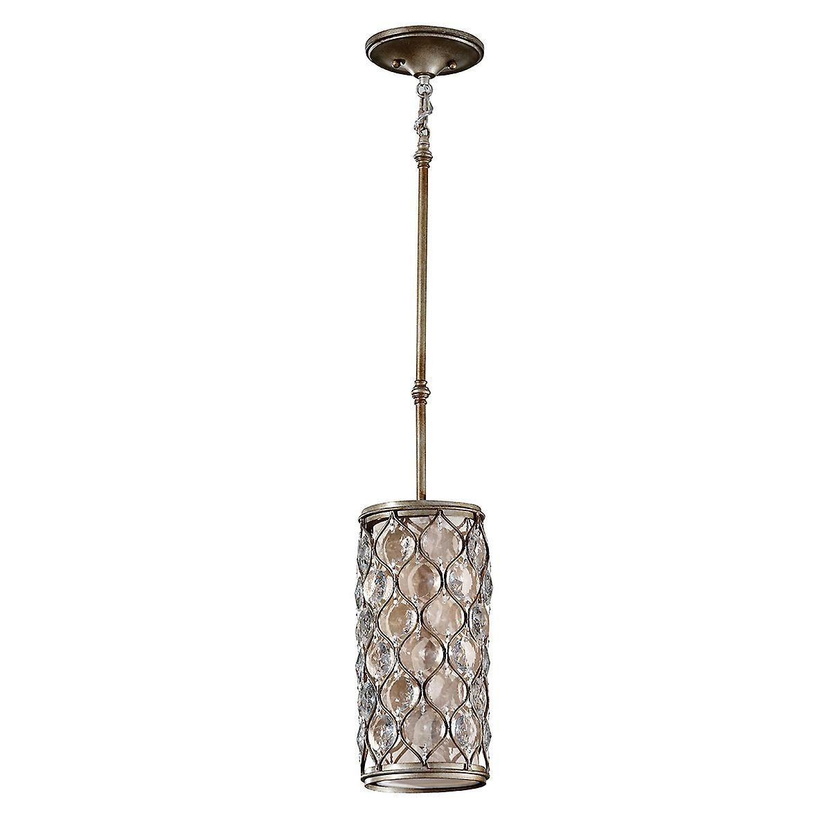 Lucia 1 Light Ceiling Mini Pendant Polished Silver E27