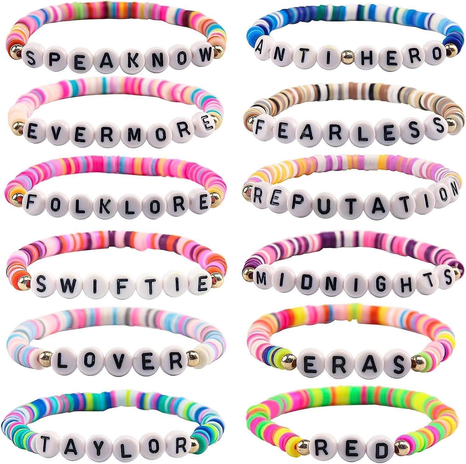 Bebetter Taylor Friendship Bracelets,ts Inspired Bracelets Set, Lover Anti Hero Reputation Swiftie Bracelets For Women And Girls Fearless Speaknow ...