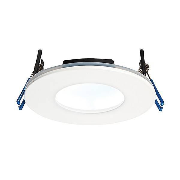 Saxby Lighting Orbitalplus Fire Rated Integrated LED 1 Light Bathroom Recessed Light Matt White IP65